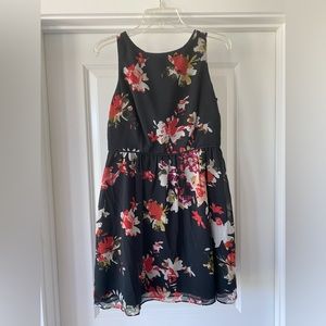 Ann Taylor Floral Satin Dress